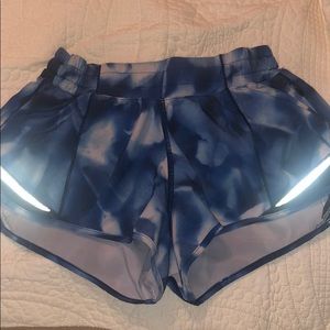 Blue Lululemon Hotty Hot shorts